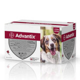 Spot-on Advantix 250 Spot-on Honden ontwormingsoplossing, 24 pipetten, Bayer Vet OTC