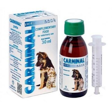 Suplemento contra trastornos digestivos en perros y gatos Carminal Pets, 30 ml, Catalysis Vet