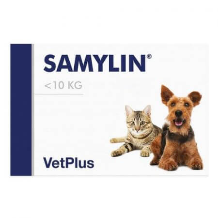 Nutraceutical supplement for maintaining liver health in dogs and cats <10 kg Samylin Small Breed, 30 tablets, VetPlus