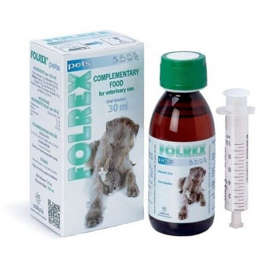 Folrex Pets Pijn en Ontsteking Verlichtingssupplement voor Honden en Katten, 30 ml, Catalysis Vet