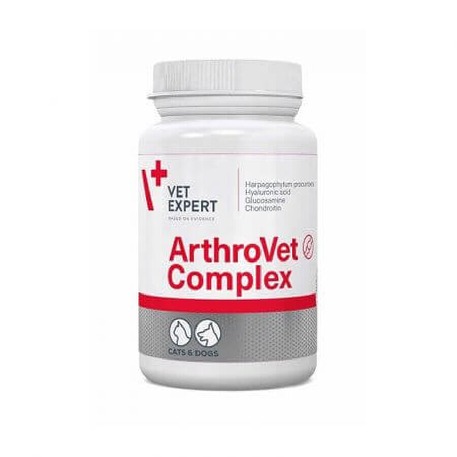 Supplement voor normale functie van kraakbeen en gewrichten bij honden en katten Arthrovet Complex, 90 tabletten, VetExpert