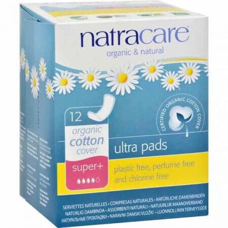 Ultra Pads Super Plus Bio-Absorber, 12 Stück, Natracare