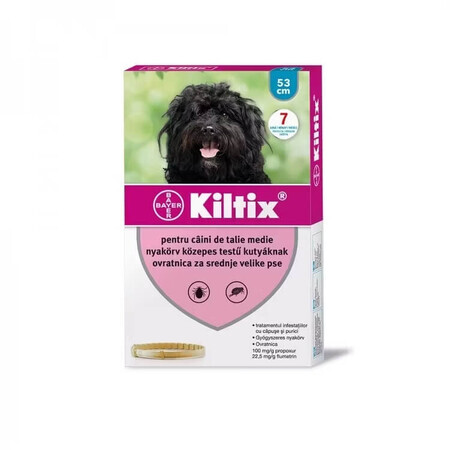 Collare antiparassitario adatto per cani di taglia media Kiltix M, 1 pezzo, Bayer Vet