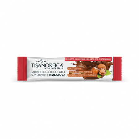 Barre protéinée chocolat noir et noisettes Gianluca Mech Tisanoreica Barre chocolat noir et noisettes 1x35gr