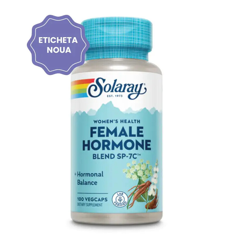 Mélange d'Hormones Féminines Solaray, 100 gélules, Secom