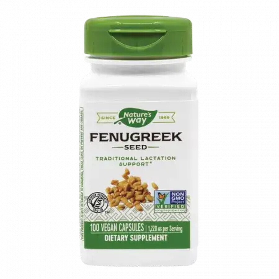 Fenugrec (Fenugreek) 610mg Nature's Way, 100 gélules, Secom