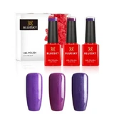 Bluesky Perfect Purples semi-permanent nail polish set mini trio 3x5ml