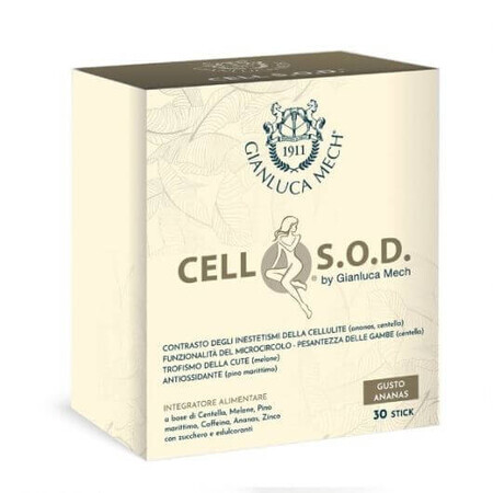 Integratore alimentare anticellulite Cell SOD, 30 stick x 50 gr, Gianluca Mech