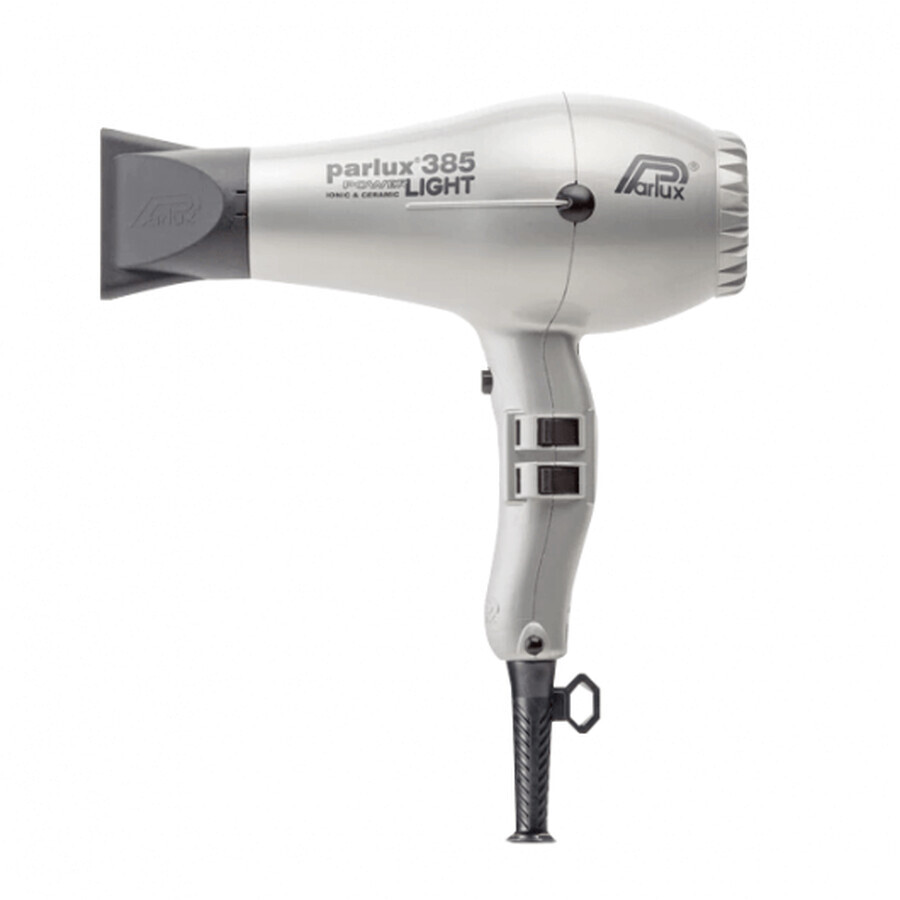 Uscator de par Parlux 385 Powerlight Ionic si Ceramic Silver