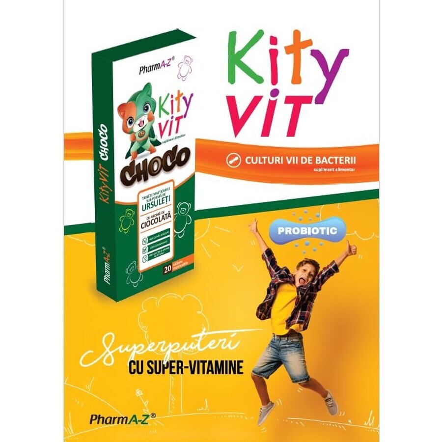 Kityvit Choco x 20 kauwtabletten Pharma-Z beren