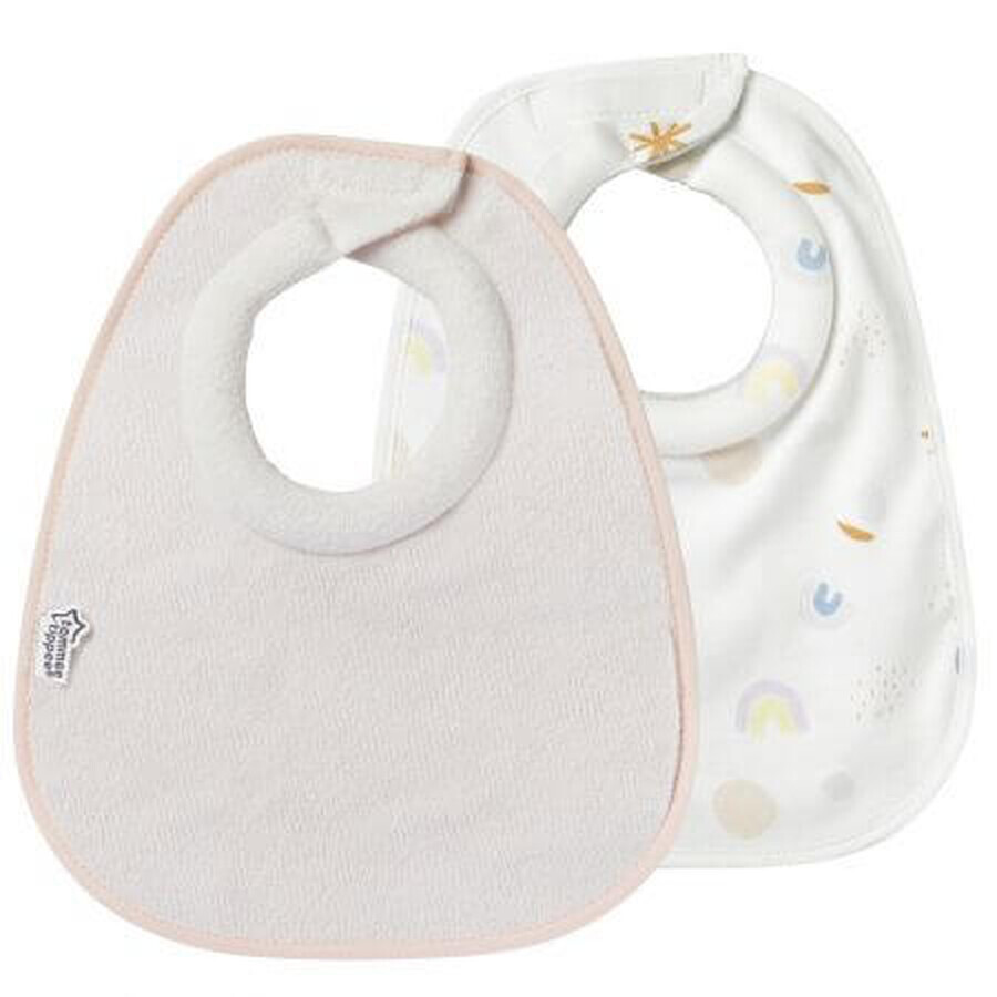 Bavettes d'allaitement, blanc/rose, 2 pièces, Tommee Tippee