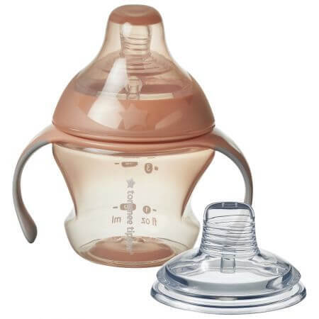 Vaso de transición con asas extraíbles, 4 - 7 meses, Naranja, 150 ml, Tommee Tippee