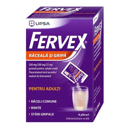 Fervex for adults, 8 sachets, Upsa
