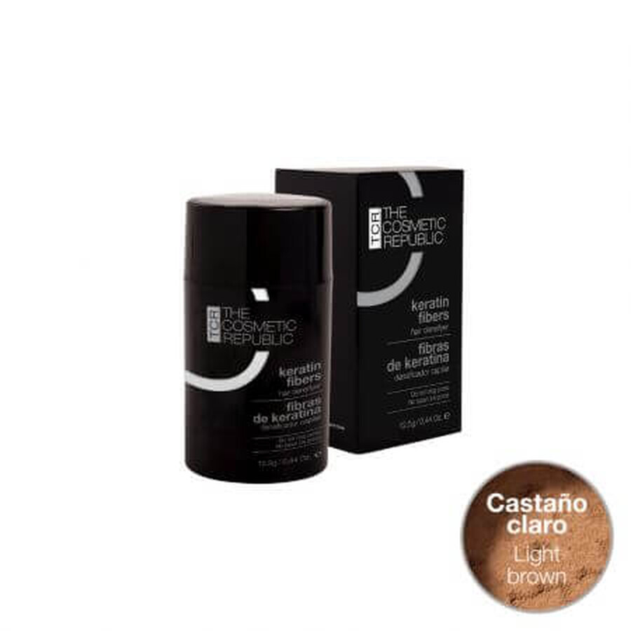 Fibra de Queratina Natural Marrón Claro, 12,5 g, The Cosmetic Republic