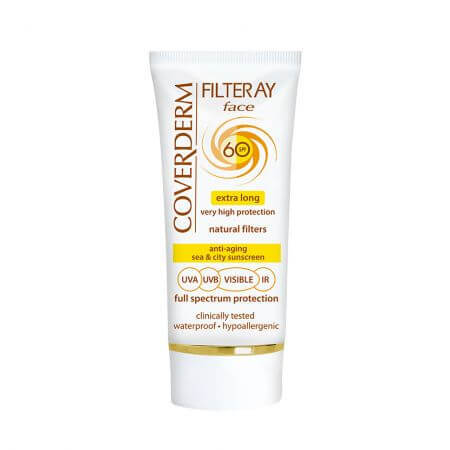 Filteray Gezicht Spf 60, geen tint, 50 ml, Coverderm