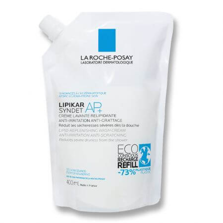 La Roche Posay Lipikar Syndet AP+ Eco Reserve Anti-Irritatie Wascrème, 400 ml