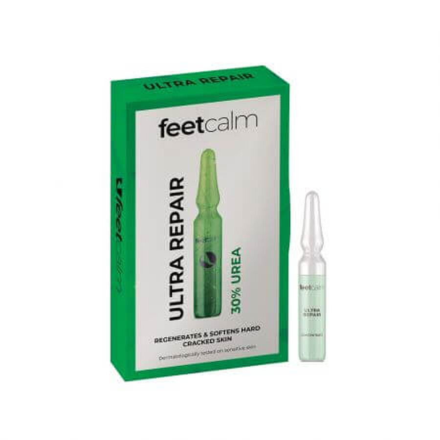 Fiole cu 30% Uree pentru picioare, 7 fiole x 2 ml, Feet Calm