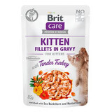 Nat kattenvoer met kalkoenvlees Brit Care Cat Pouch Kitten, 85 g, Brit