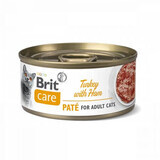 Nat kattenvoer met kalkoen en ham voor katten Brit Care Cat, 85 g, Brit