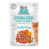 Nat konijnenvoer voor gesteriliseerde katten Brit Care Cat Pouch Sterilized, 85 g, Brit