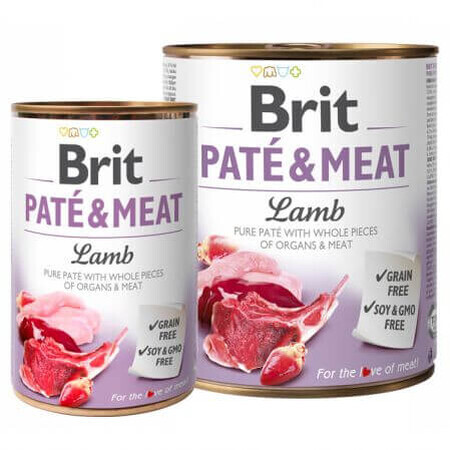 Pate &amp; Meat Hundenassfutter mit Lamm, 400 g, Brit