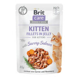 Nat kattenvoer met zalm voor katten Brit Care Cat Pouch Kitten, 85 g, Brit