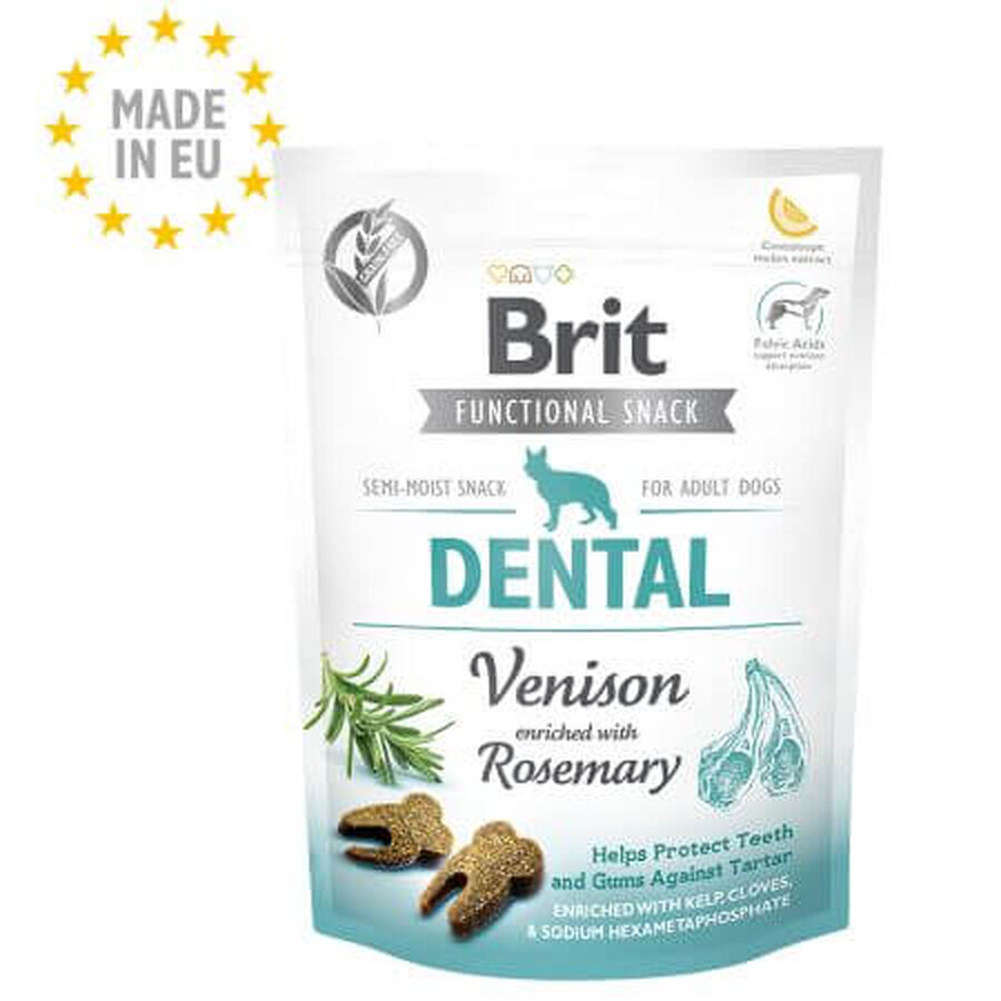 Snack with venison and rosemary for dogs Dental, 150 g, Brit