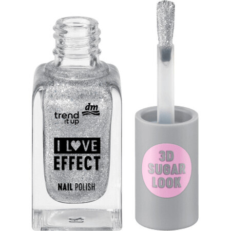 Trend !t up Smalto Effetto 010 Silver Glitter, 8 ml