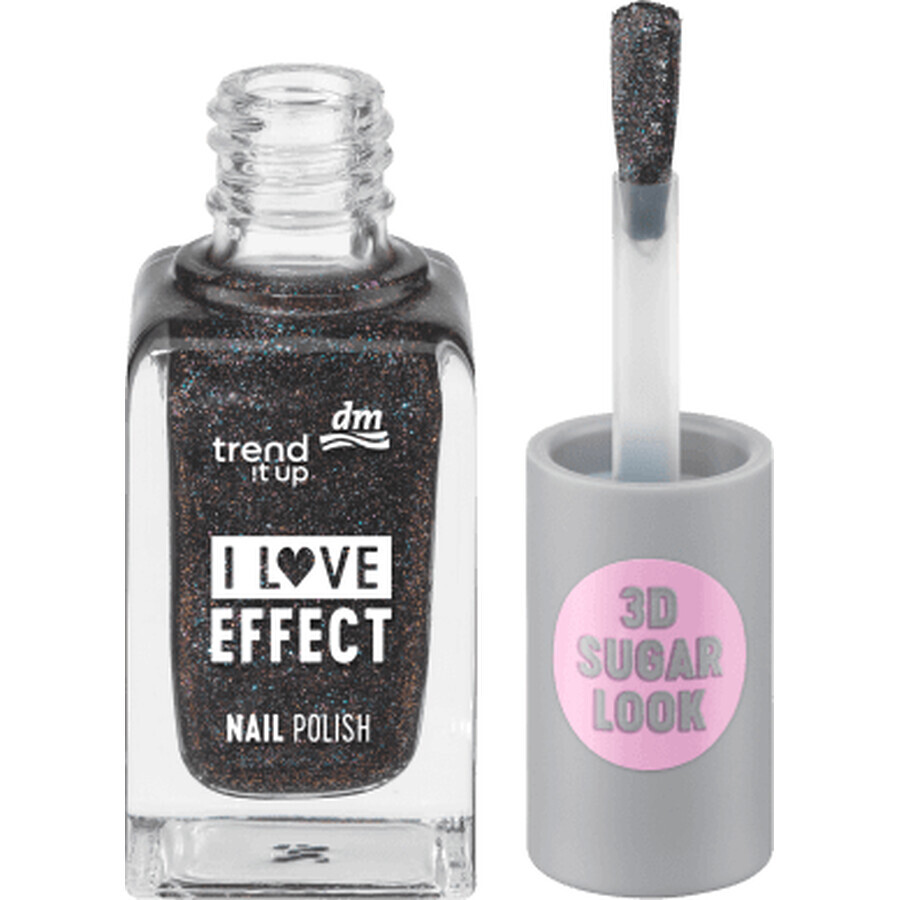 Trend !t up Effect Nagellak 040 Zwart Glitter, 8 ml