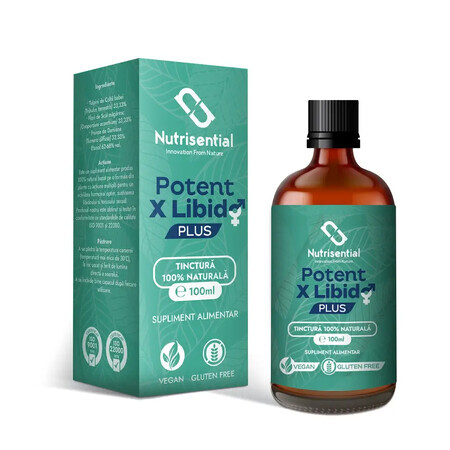 Tintura di potenza Potent X Libido Plus, 100 ml, Nutrisential