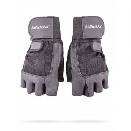 Training Gloves with Strap, Size XL, Black, BioTech USA