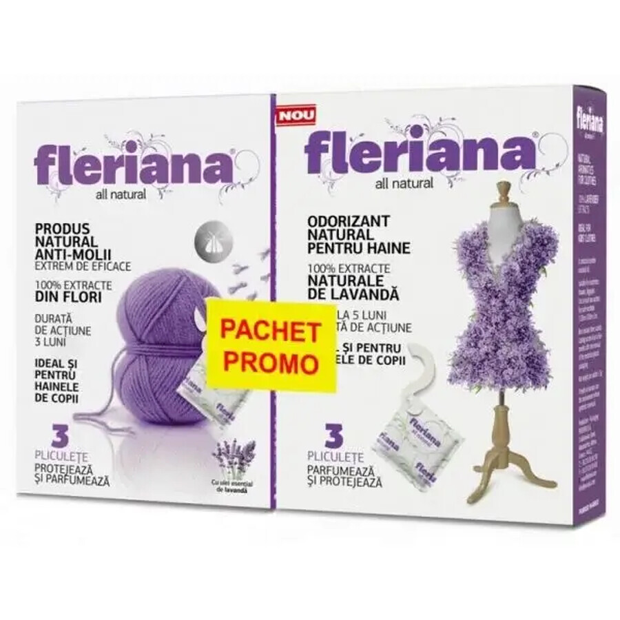 Deodorante per abiti antitarme lavanda, 6 pz, Fleriana