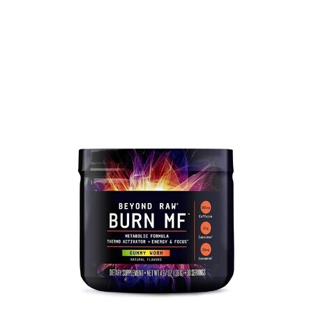 Beyond Raw® Burn MF™, bruciagrassi termogenico al gusto di verme gommoso, 138 g, GNC