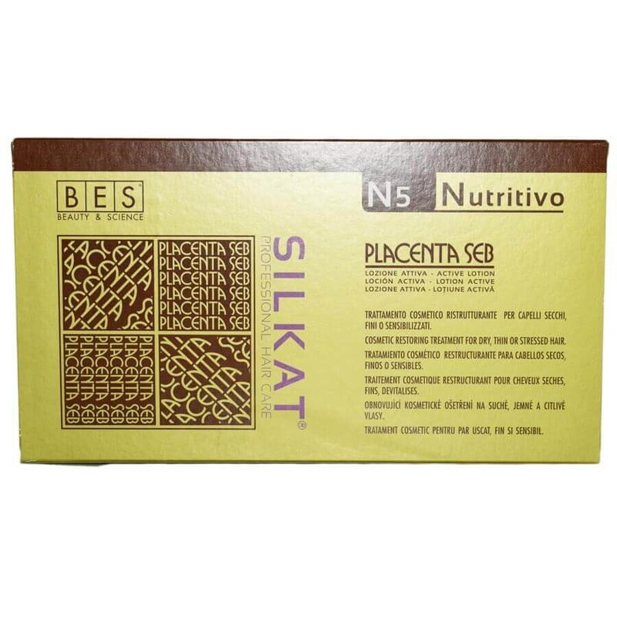 Placenta vials for hair Placenta Seb, 12 vials, Silkat Protein