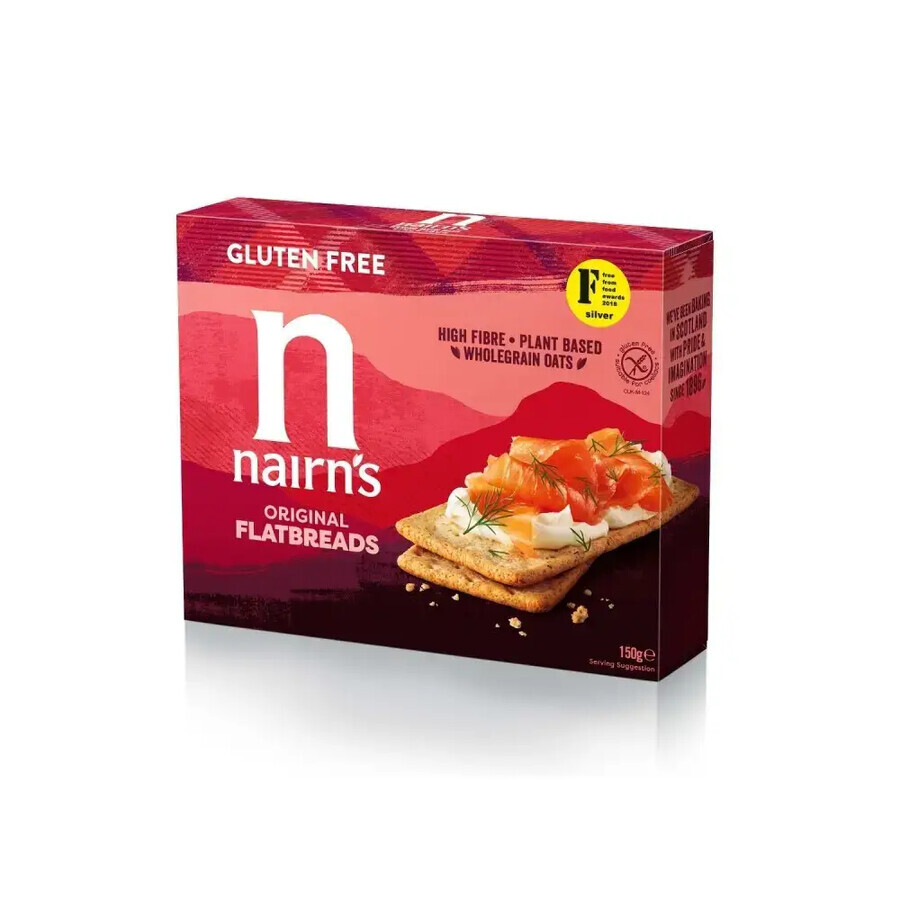 Slices of crisp wholegrain oat bread, 150 g, Nairn's