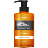 Honey &amp; Macadamia Pure Shower Gel with White Musk Scent, 500 ml, Kundal