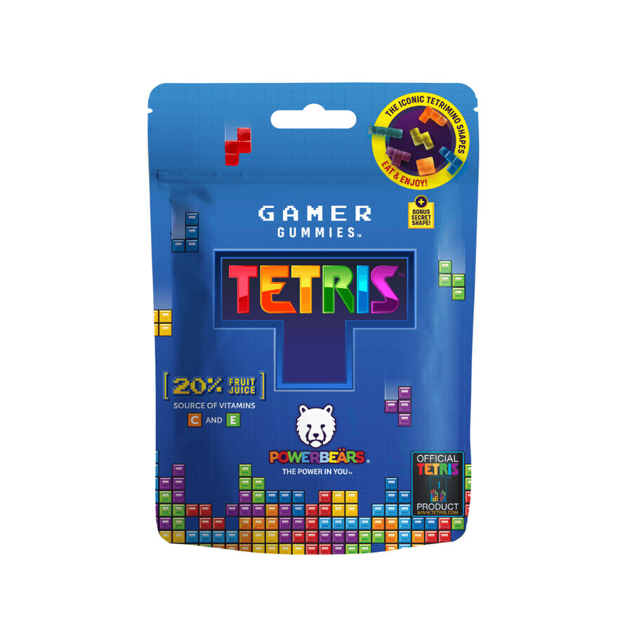 Jeleuri gumate cu vitamina C si E Tetris, 125 g, Powerbears