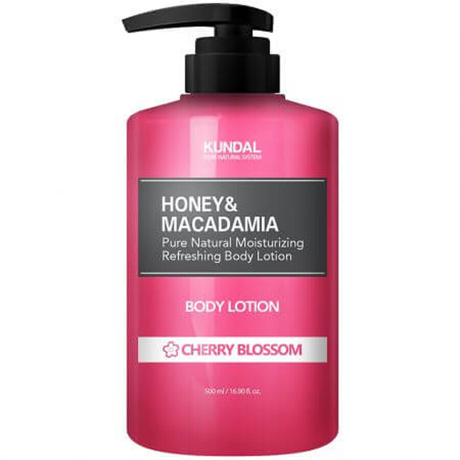 Honey &amp; Macadamia Pure Body Lotion with Cherry Blossom Scent, 500 ml, Kundal