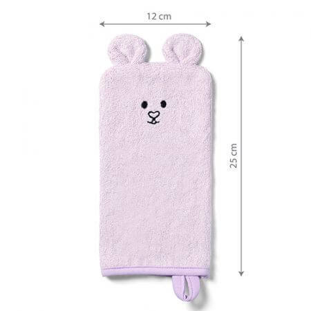 Manopla de baño de bambú para bebé, Rosa, BabyOno