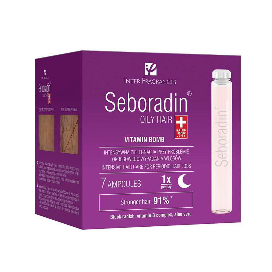 Seboradin Oily Fiale per capelli grassi, 7 pezzi