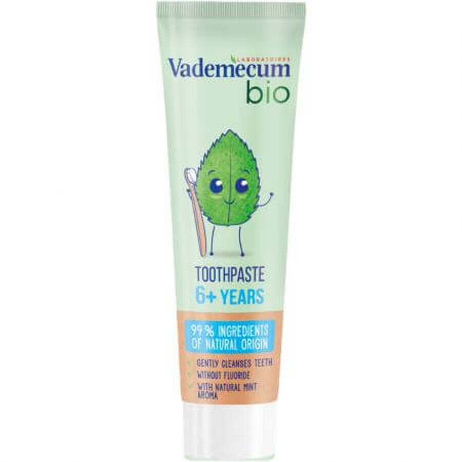 Dentifrice bio pour enfants à la menthe, 6 ans et +, 50 ml, Vademecum