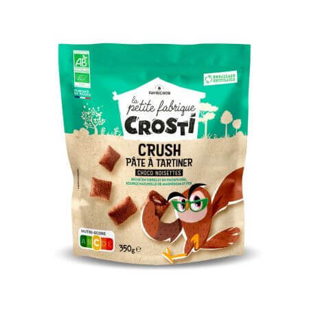 Cuscini Biologici con crema al cioccolato e nocciole, 350g, Crosti