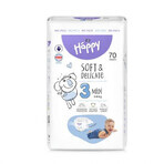 Diaper Midi, No. 3, 5 - 9 kg, 70 pcs, Happy