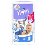 Diaper Midi, No. 3, 5 - 9 kg, 70 pcs, Happy