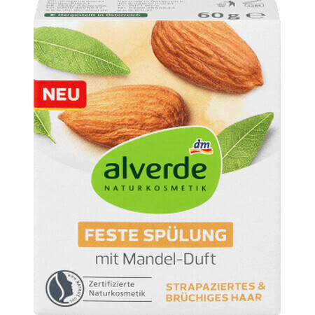 Alverde Naturkosmetik Balsamo solido per capelli alle mandorle, 60 g