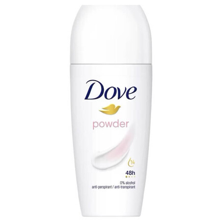 Desodorante Roll-on Antitranspirante para Mujer en Polvo, 50 ml, Dove