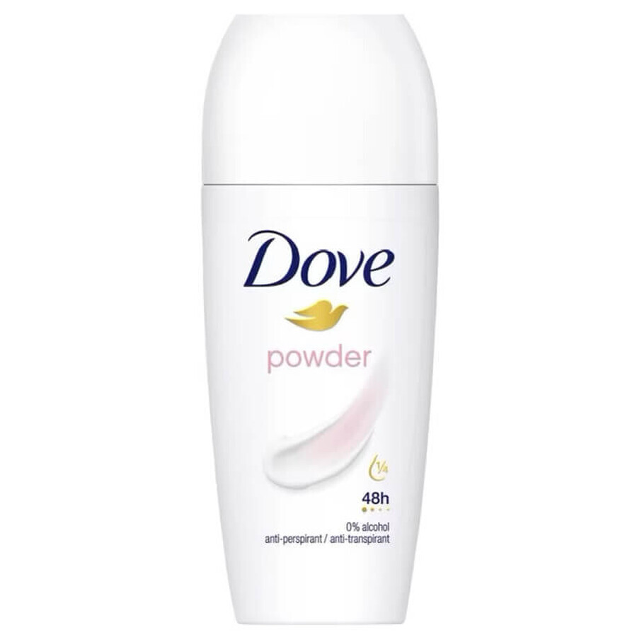 Desodorante Roll-on Antitranspirante para Mujer en Polvo, 50 ml, Dove