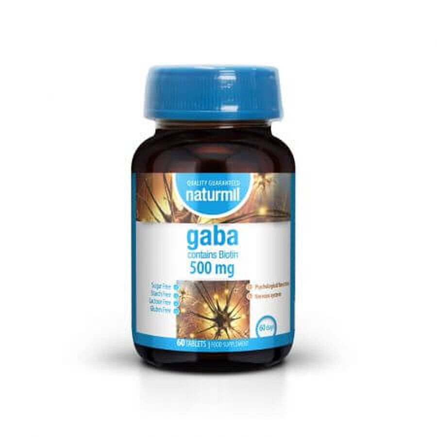 Gaba, 500 mg, 60 tabletten, Naturmil