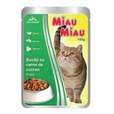Katzennassfutter mit Truthahn in Soße, 100 g, Meow Meow