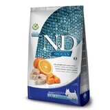 Complete droogvoeding met kabeljauwvlees, pompoen en sinaasappel voor kleine volwassen honden N&amp;D Ocean, 2.5 kg, Farmina